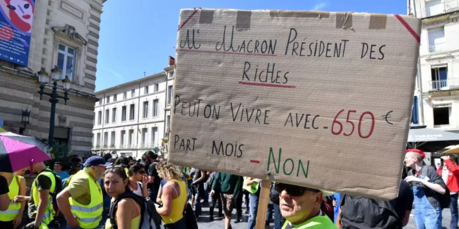 Sind wieder da: "Gelbwesten bei Protesten in Montpellier