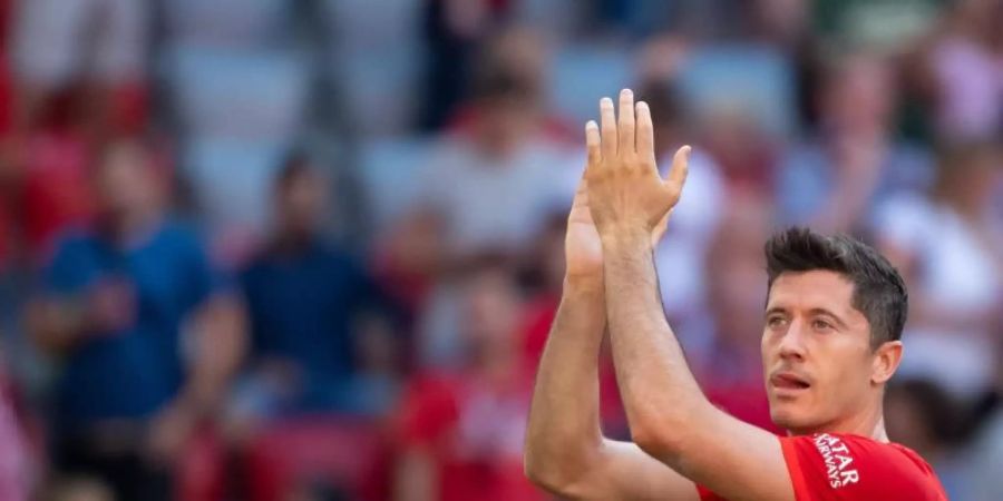 Er trifft und trifft und trifft: Bayern Münchens Torjäger Robert Lewandowski. Foto: Sven Hoppe