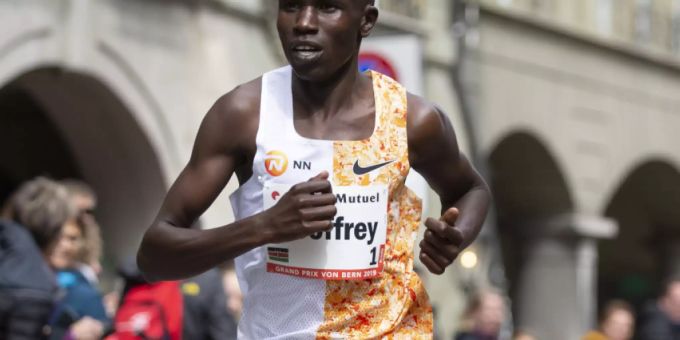 Der Kenianer Geoffrey Kamworor im Mai dieses Jahres beim GP von Bern Der Kenianer Geoffrey Kamworor im Mai dieses Jahres beim GP von Bern