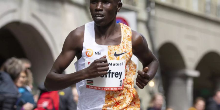 Der Kenianer Geoffrey Kamworor im Mai dieses Jahres beim GP von Bern