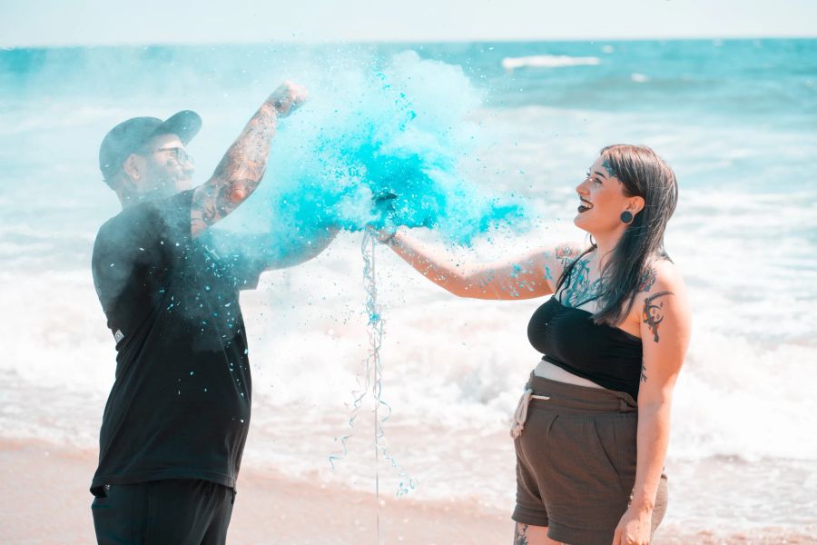 Beim Gender-Reveal wird das Geschlecht des Babys feierlich enthüllt. (Symbolbild)