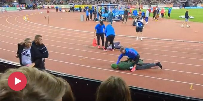 Im Video - Klima-Aktivisten stören Athleten im Letzi – Pfiffe!