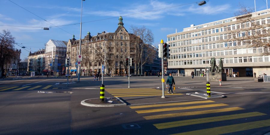 Der Helvetiaplatz im Kreis 4 in Zürich.