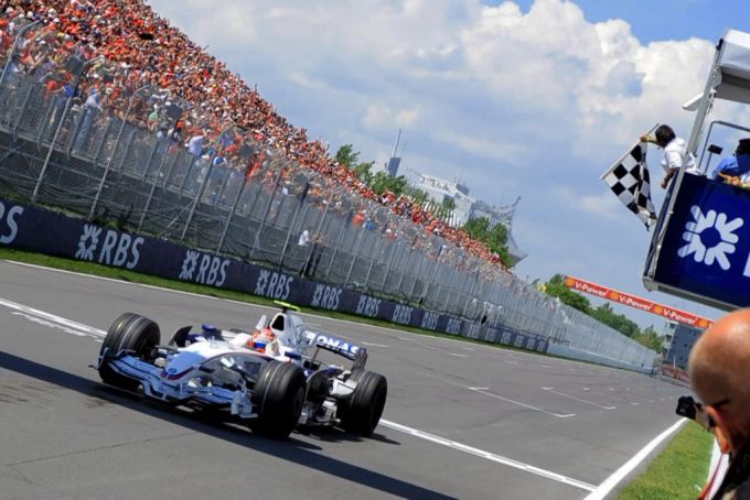 Der bisher einzige Grand-Prix-Sieg für Sauber: 2008 in Kanada durch Robert Kubica, damals als BMW-Werksteam. BMW Sauber Robert Kubica