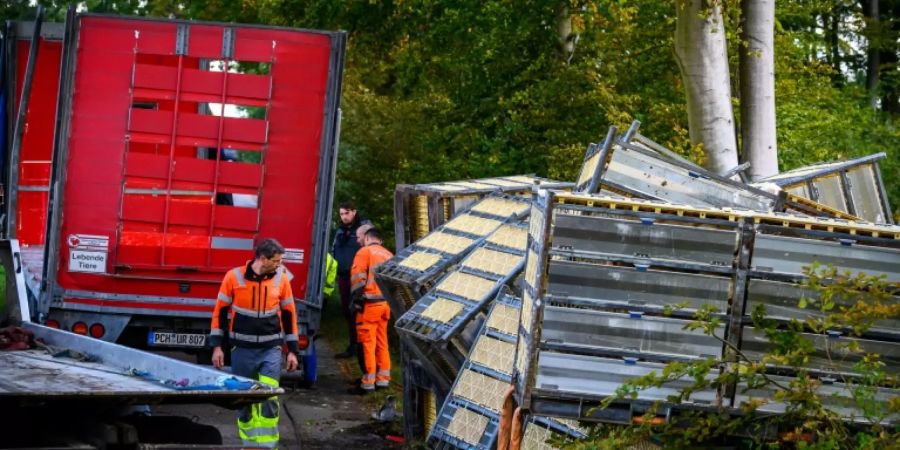 Bergungsarbeiten an der Unfallstelle