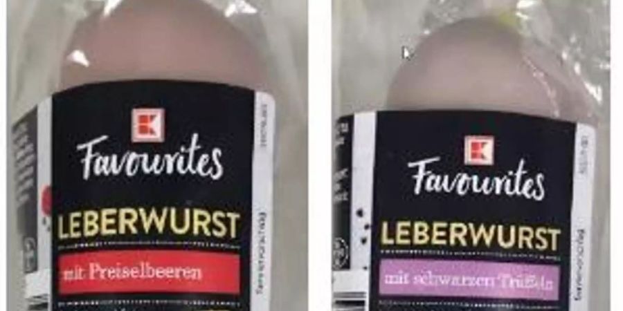 Weil die Kühlkette unterbrochen war, ruft Kaufland seine Leberwurst zurück. Betroffen sind vier Sorten des «K-Favourites»-Sortiments. Foto: Lebensmittelwarnung/dpa-infocom