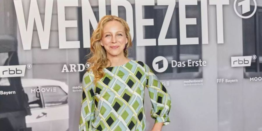 Petra Schmidt-Schaller bei der Premiere des historischen Agententhrillers "Wendezeit". Foto: Annette Riedl