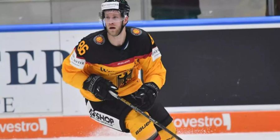 Der deutsche Eishockeyspieler Daniel Pietta. Foto: Peter Kneffel/dpa