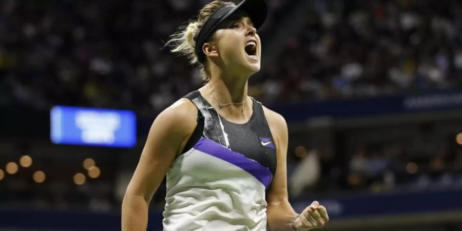 Jelina Switolina hat ihr Auftaktmatch bei den WTA Finals gewonnen. Foto: Jason Decrow/AP/dpa