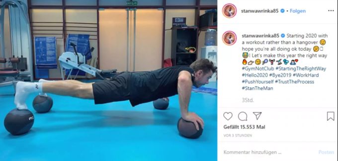 Stan Wawrinka startet sportlich ins neue Jahr. Neujahr