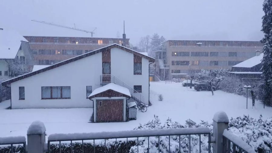 Auch in Burgdorf BE gab es viel Neuschnee.