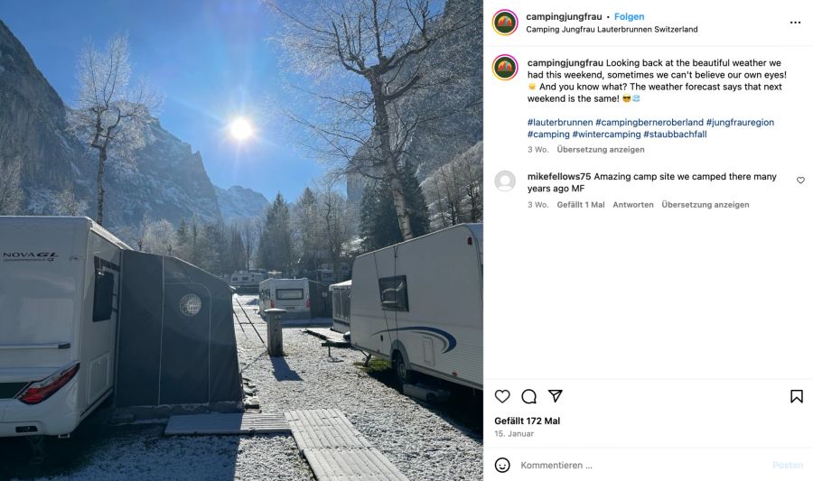 Instagram Camping Jungfrau Lauterbrunnen