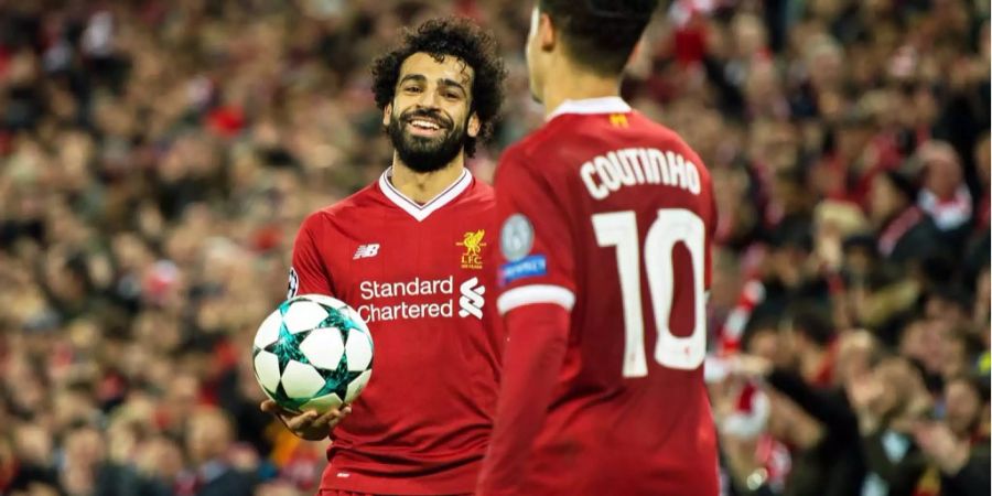 Mohamed Salah (links) hat gut lachen.