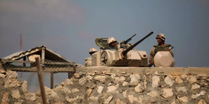 Ägyptische Soldaten im Einsatz.