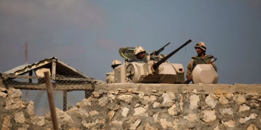 Ägyptische Soldaten im Einsatz.
