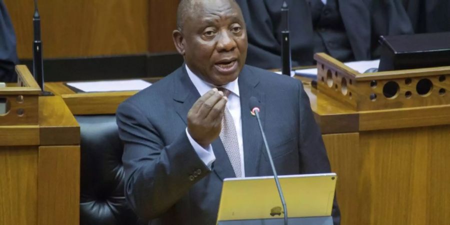 Cyril Ramaphosa am Donnerstag in Kapstadt