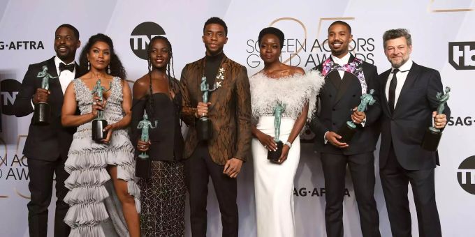 Die Schauspieler aus «Black Panther» bei den SAG-Awards 2019. Die Schauspieler aus «Black Panther» bei den SAG-Awards 2019.