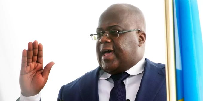 Félix Tshisekedi wie er sein Amtseid ablegt. (Archivbild) Félix Tshisekedi