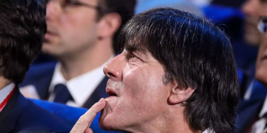 Jogi Löw an der Auslosung der Gruppen für die WM in Russland.