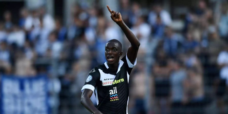 Der baldige FCZ-Stürmer Assan Ceesay feiert sein 1:0 gegen GC.