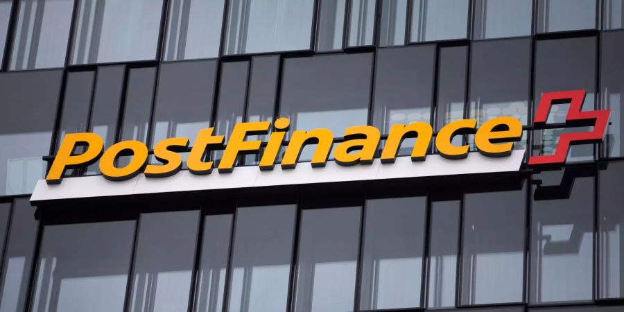 Das Logo der Postfinance.