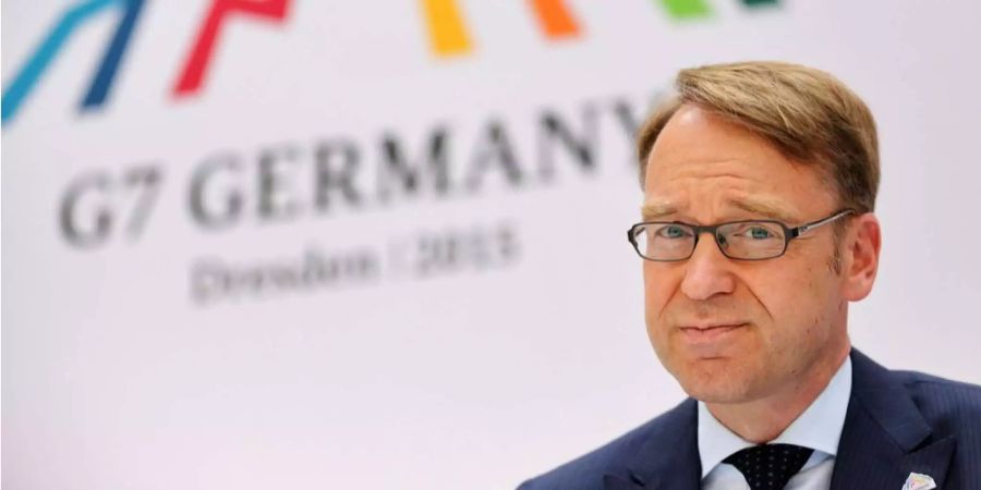 Jens Weidmann, Chef der Deutschen Bundesbank, hält eine Pressekonferenz.