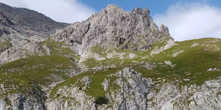 Das Bergmassiv oberhalb von Seewis GR.