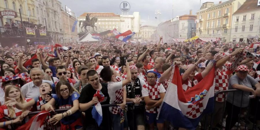 In der kroatischen Hauptstadt Zagreb kannte der Jubel keine Grenzen.