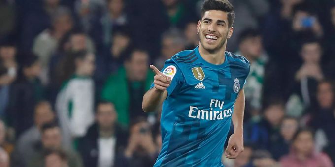 Marco Asensio feiert sein Tor. Er schoss das Team von Zinédin Zidane in Führung. (Symbolbild) Marco Asensio