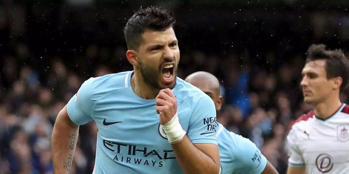 Neuer Rekord-Torschütze bei Manchester City: Sergio Aguero. Neuer Rekord-Torschütze bei Manchester City: Sergio Aguero.