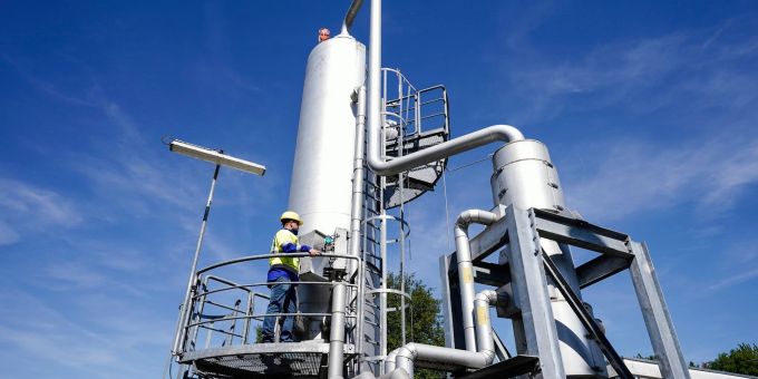 Gasspeicher in Frankenthal (D). gas