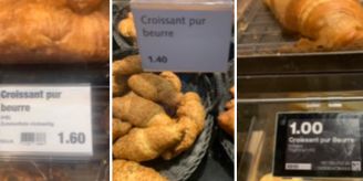 Am Bahnhof teurer - Migros verlangt für gleiches Gipfeli drei Preise!