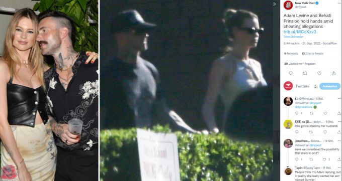 Adam Levin und seine Frau Behati Prinsloo lassen sich von den Vorwürfen nicht beirren... Adam Levine