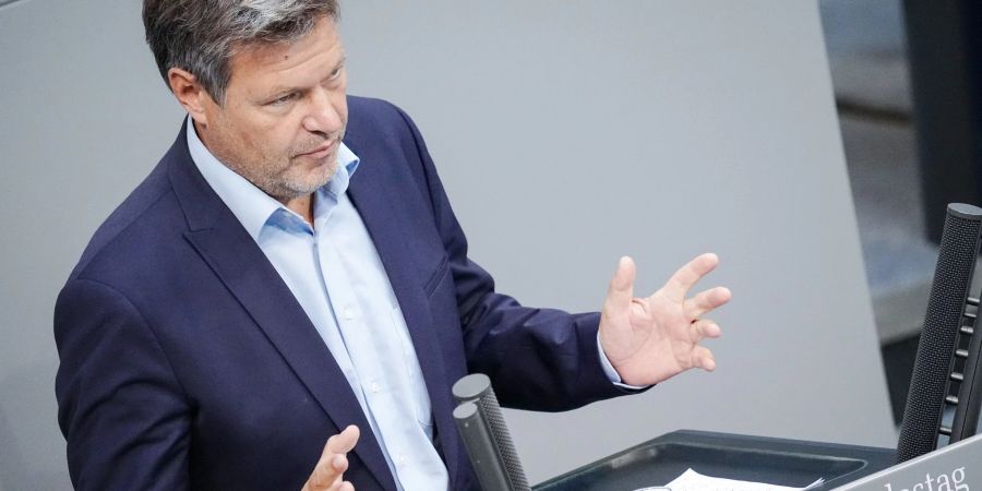 Wirtschaftsminister Robert Habeck im Bundestag.