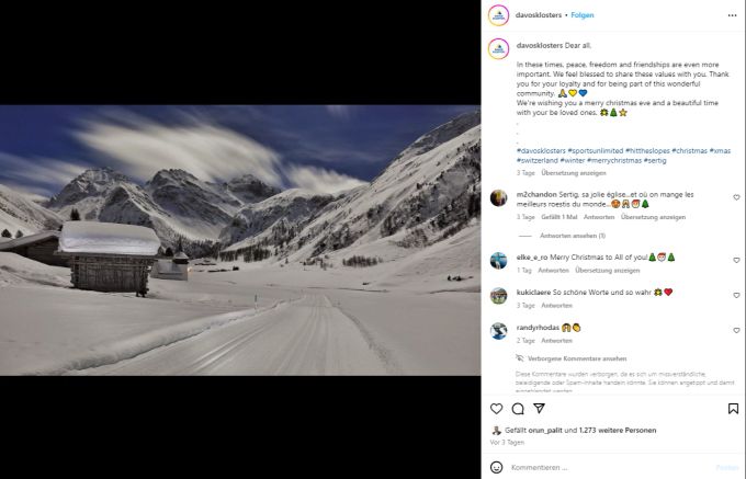 Auch in Davos Klosters kann man sich über die aktuellen Schneeverhältnisse nicht beschweren. Davos Klosters