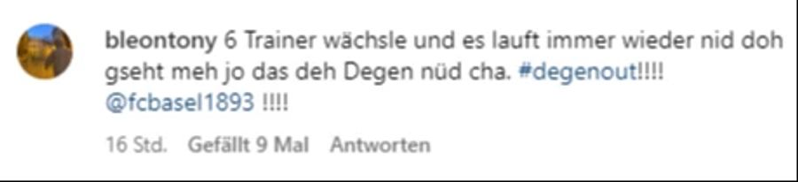 Ein weiterer Fan macht auf Instagram auf die vielen Trainerwechsel aufmerksam.