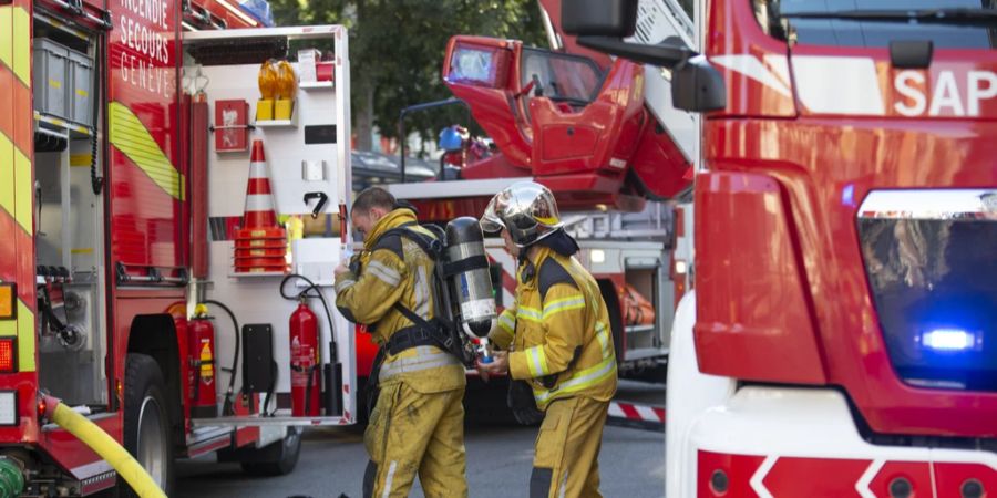 Feuerwehr Genf Feuerwehrleute Brand