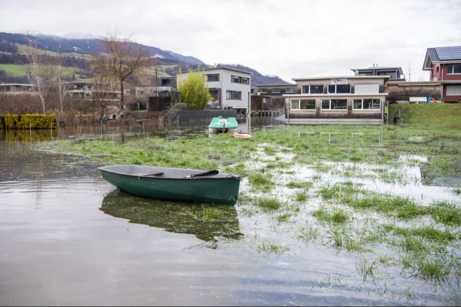 Das Quartier steht unter Wasser.