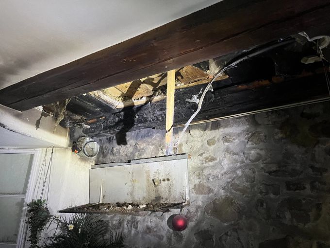 Es entstand ein Sachschaden. Brandschaden in Rapperswil
