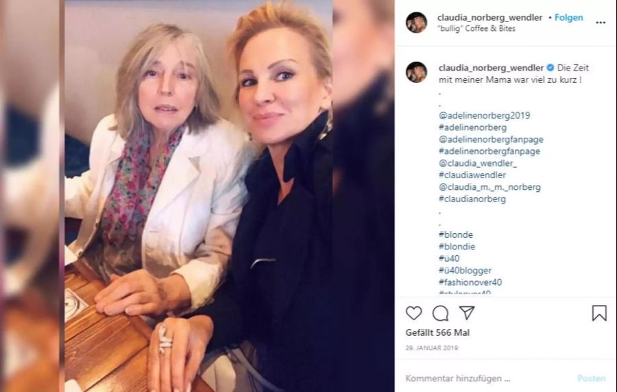 Claudia Norberg mit Mami Waltraud Norberg.