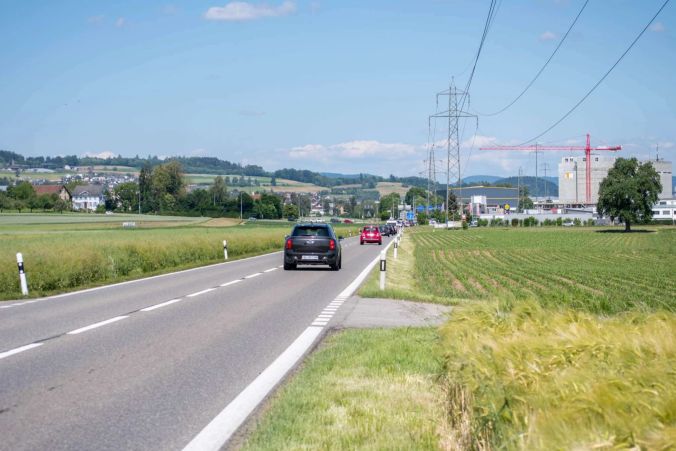 Auto auf dem Weg nach Villmergen.