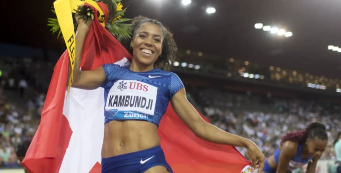 Mujinga Kambundji bei Weltklasse Zürich 2019. Mujinga Kambundji Weltklasse Zürich