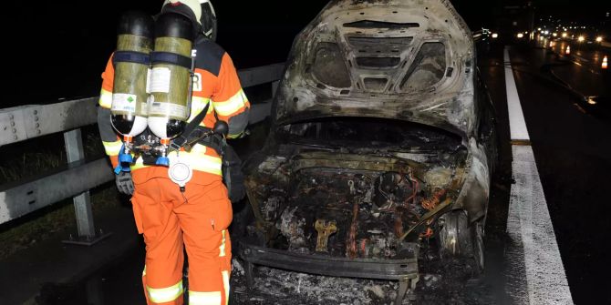 Erstfeld Brand Personenwagen