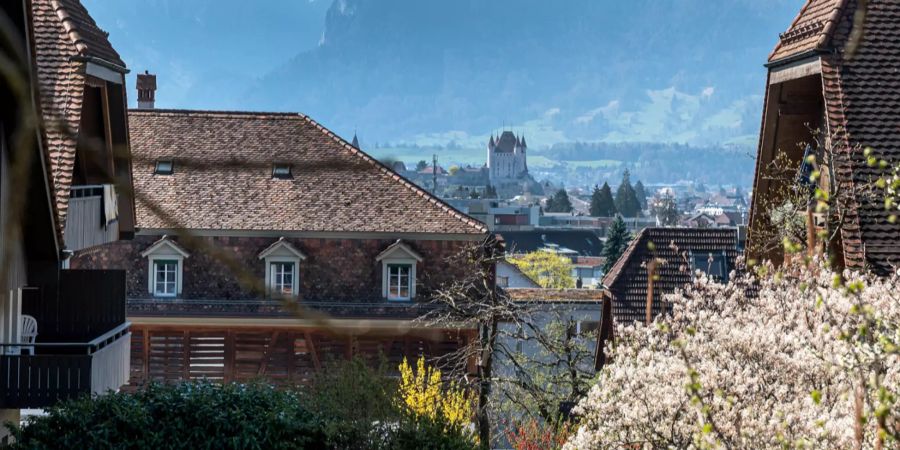 Blick auf das Schloss Thun – Steffisburg.