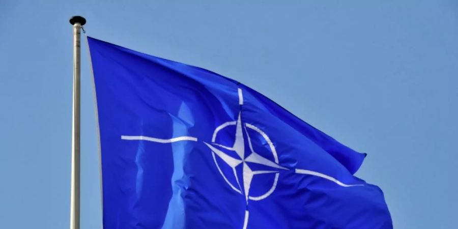 Fahne mit dem Symbol der Nato