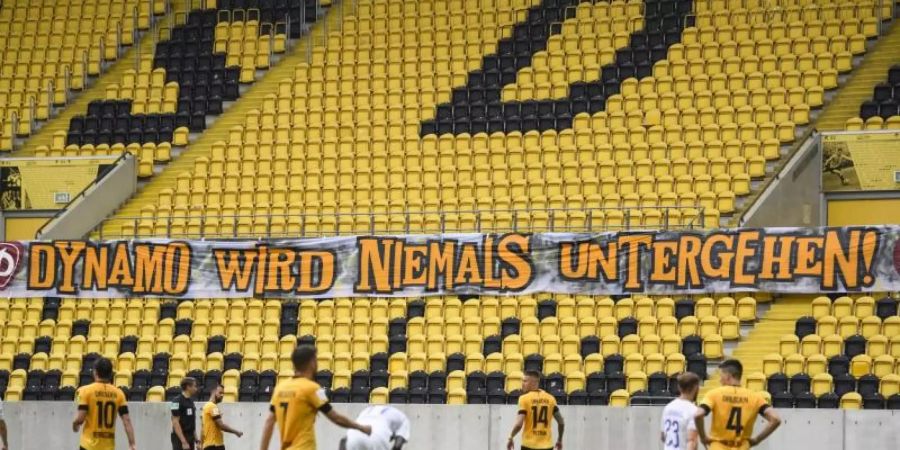 Dynamo Dresden musste sportlich den Weg in die 3. Liga antreten. Foto: Robert Michael/dpa-Zentralbild/dpa