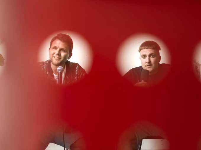 Knackeboul links, und Luuk, die Macher vom Podcast «Pottcast», portraitiert am 18. Mai 2020 in Zürich. pottcast