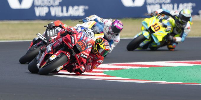 Francesco Bagnaia gewinnt in San Marino. (EPA/DANILO DI GIOVANNI) bagnaia