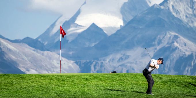 Der Engländer David Horsey an den European Masters in Crans-Montana. european masters
