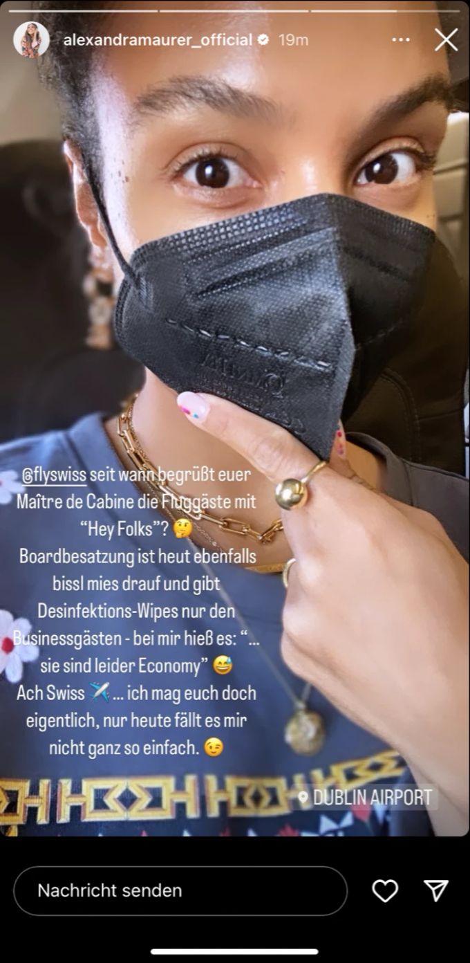 Alexandra Maurer wendet sich auf Instagram direkt an die Swiss. alexandra maurer